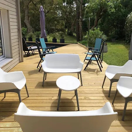 Villa De Luxe Avec Piscine Chauffee Et Salle De Sport - Fr-1-791-10 Seignosse